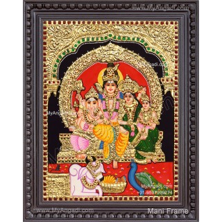 Shivan Family Tanjore Painting