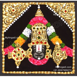 Balaji Face Tanjore Painting