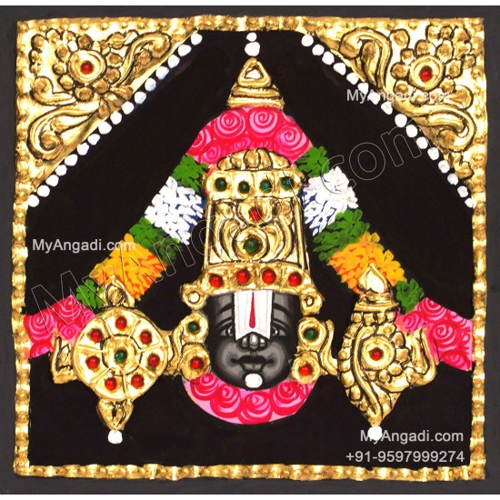 Balaji Face Tanjore Painting