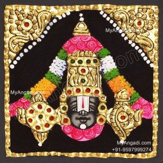 Balaji Face Tanjore Painting