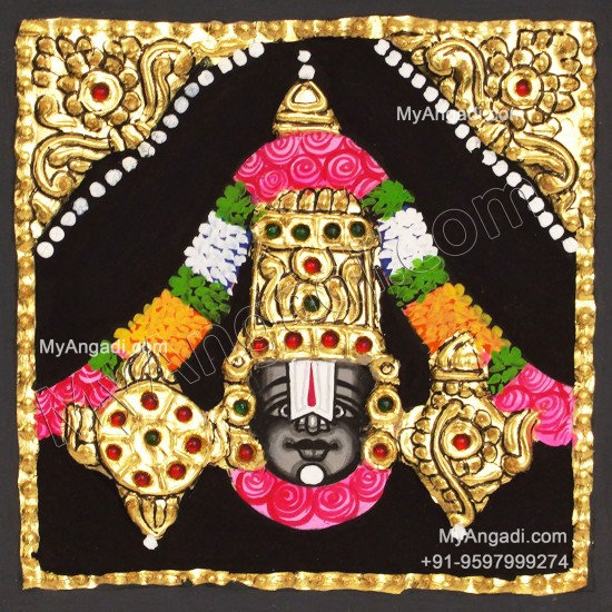 Balaji Face Tanjore Painting