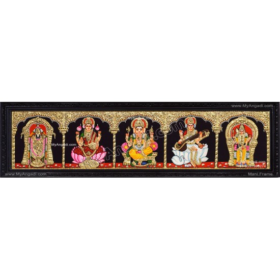 5 Panel  Tanjore Painting