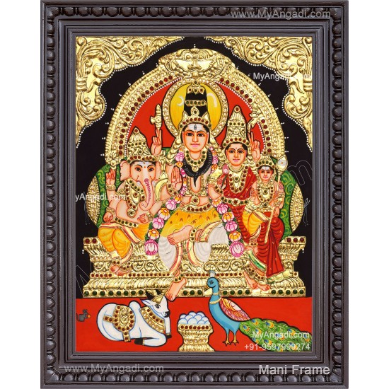 Shivan Family Tanjore Painting