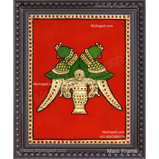 Parrot Tanjore Painting