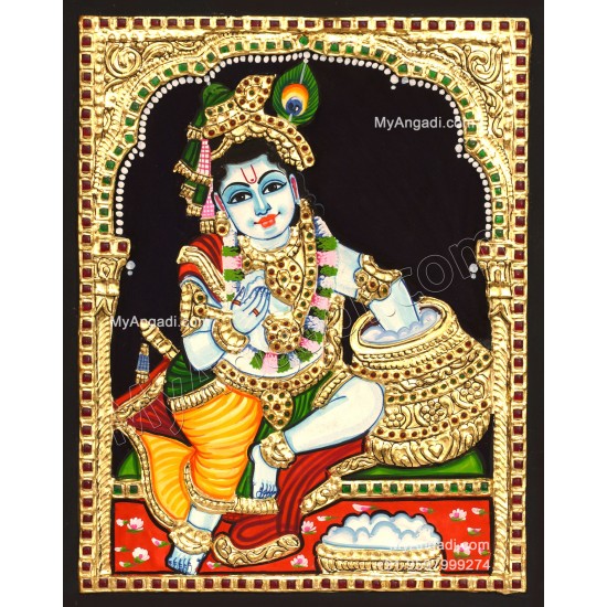 Butter Krishna Tanjore Painting