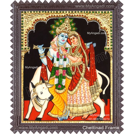 Radha Krishna Tanjore Painting
