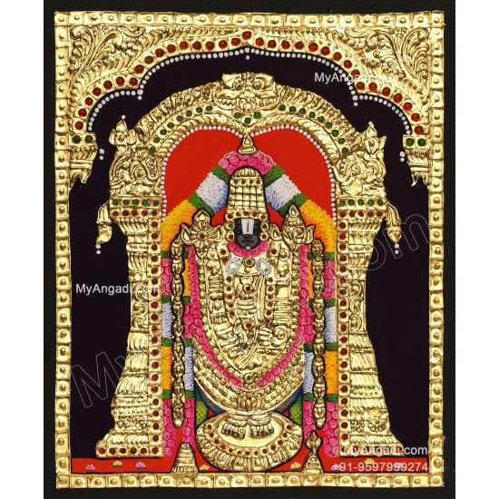 5 Set Ganesha Murugan Balaji Lakshmi Saraswathi Tanjore painting