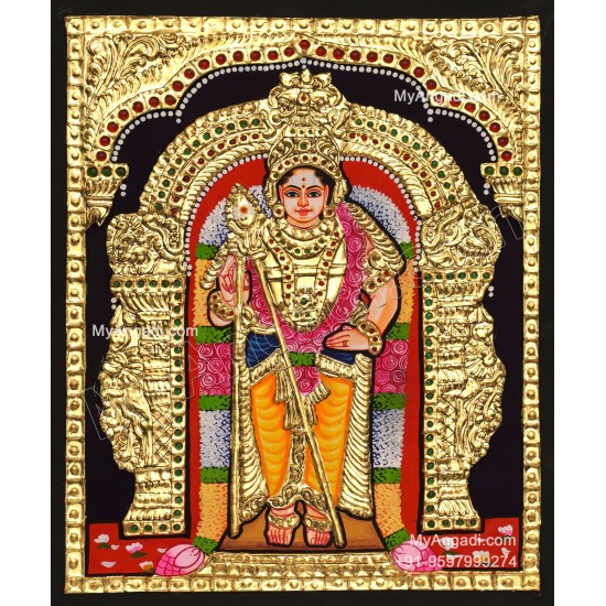 5 Set Ganesha Murugan Balaji Lakshmi Saraswathi Tanjore painting