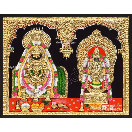 Arunachaleshwarar Unnamalai Amman Tanjore Painting