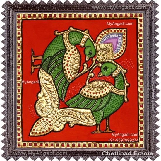 Parrot Tanjore Painting
