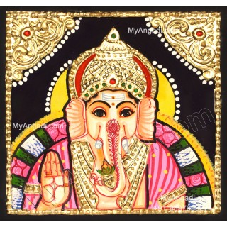 Small Size Ganesha Tanjore Painting