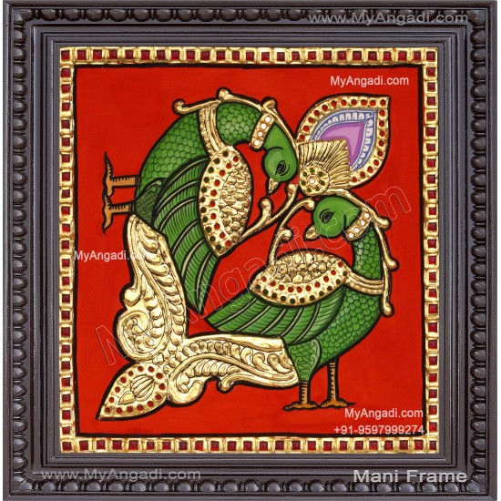 Parrot Tanjore Painting
