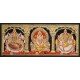 3 Panel  Lakshmi Ganesha Saraswathi Tanjore Painting