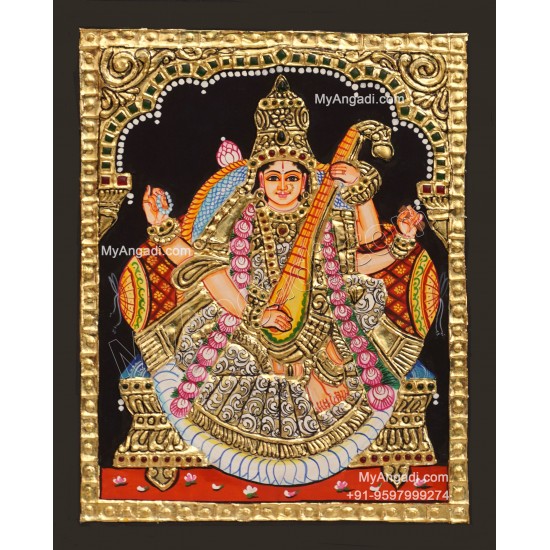 Saraswathi Tanjore Painting