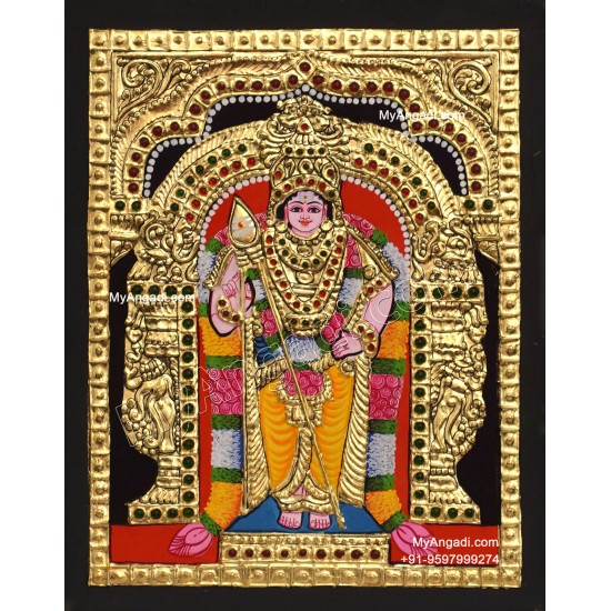 5 Set Ganesha Murugan Balaji Lakshmi Saraswathi Tanjore painting