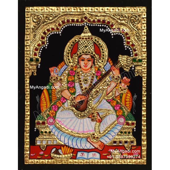 5 Set Ganesha Murugan Balaji Lakshmi Saraswathi Tanjore painting