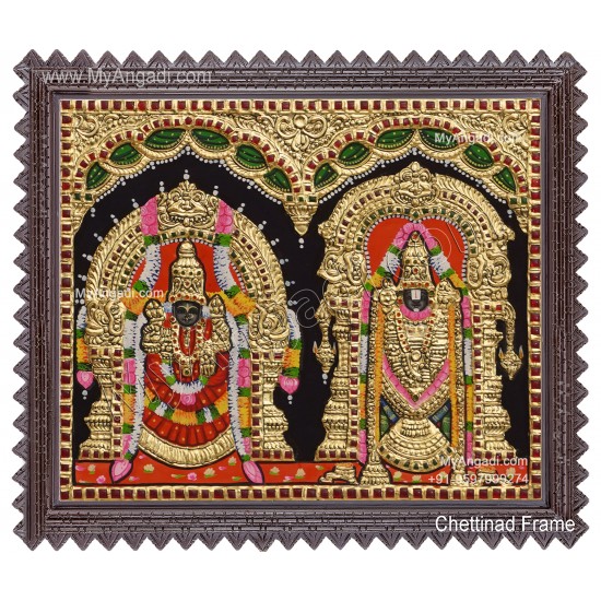 Balaji Padmavathy Thaayar Tanjore Painting