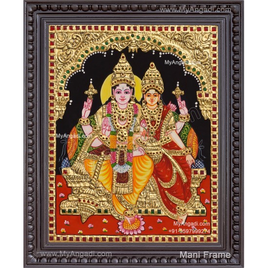 Vishnu Lakshmi Tanjore Painting