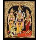 Ram Darbar - Ram with Sita, Hanuman, Lakshmanan  Tanjore Painting
