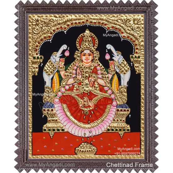 Gajalakshmi  Tanjore Painting