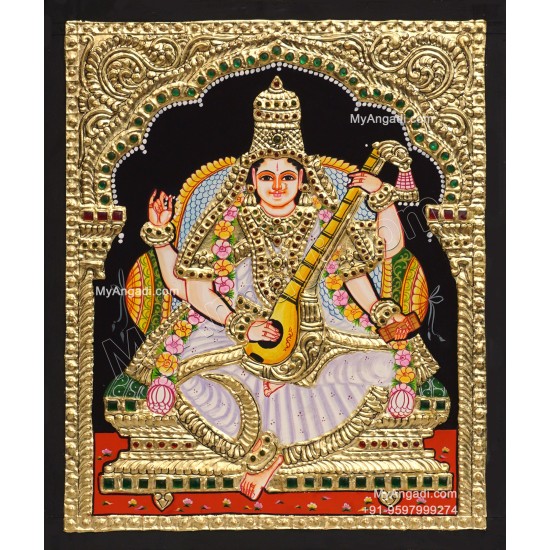5 Set Ganesha Murugan Balaji Lakshmi Saraswathi Tanjore painting