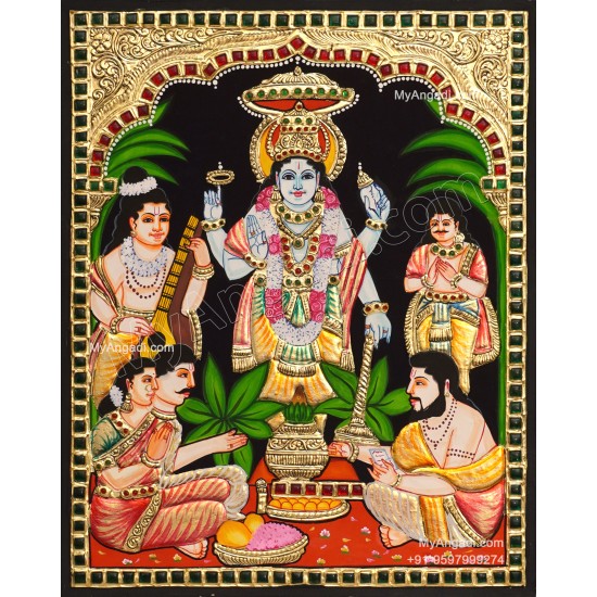 Sathyanarayana Swamy Tanjore Painting