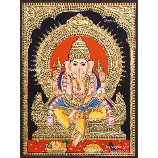 Ganapathy Tanjore Painting 