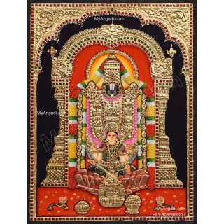 Balaji with Lakshmi Tanjore Painting