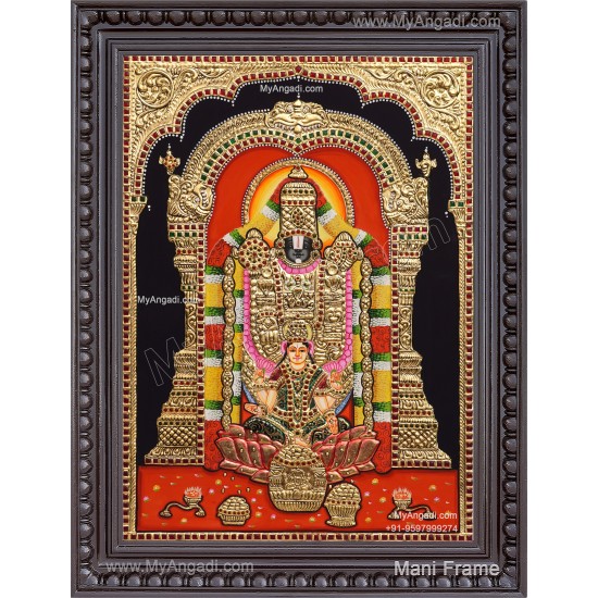 Balaji with Lakshmi Tanjore Painting