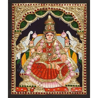 Gajalakshmi 3D Tanjore Painting