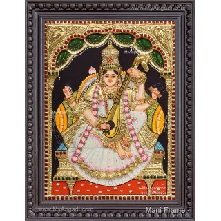Saraswathi 3D Tanjore Painting