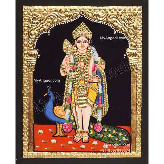 5 Set Ganesha Murugan Balaji Lakshmi Saraswathi Tanjore painting