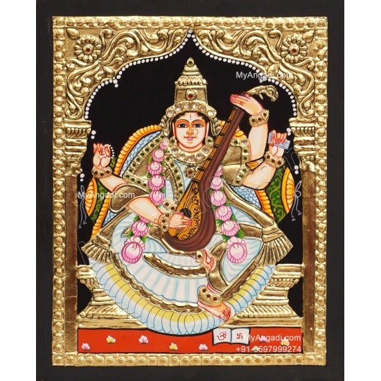 5 Set Ganesha Murugan Balaji Lakshmi Saraswathi Tanjore painting