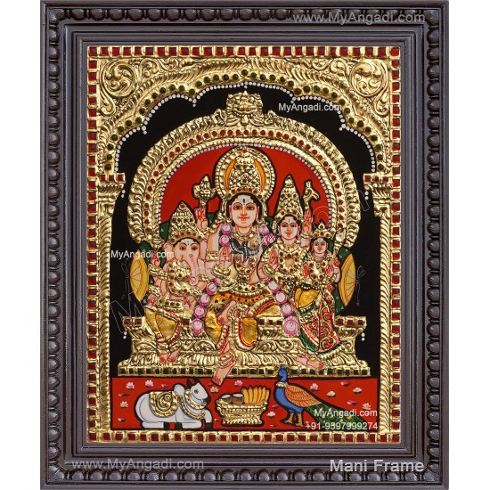 Shiva Family Tanjore Painting