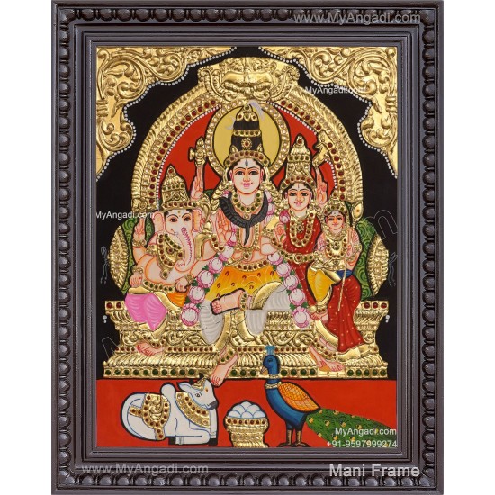 Shiva Family Tanjore Painting