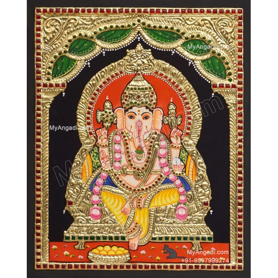 5 Set Ganesha Murugan Balaji Lakshmi Saraswathi Tanjore painting