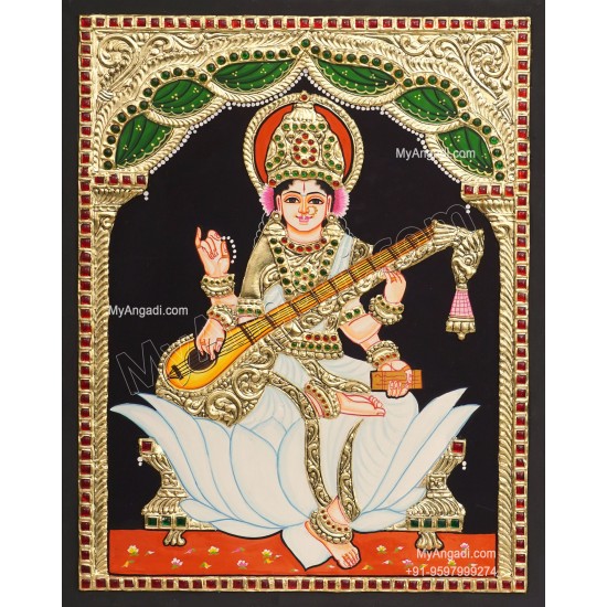 5 Set Ganesha Murugan Balaji Lakshmi Saraswathi Tanjore painting