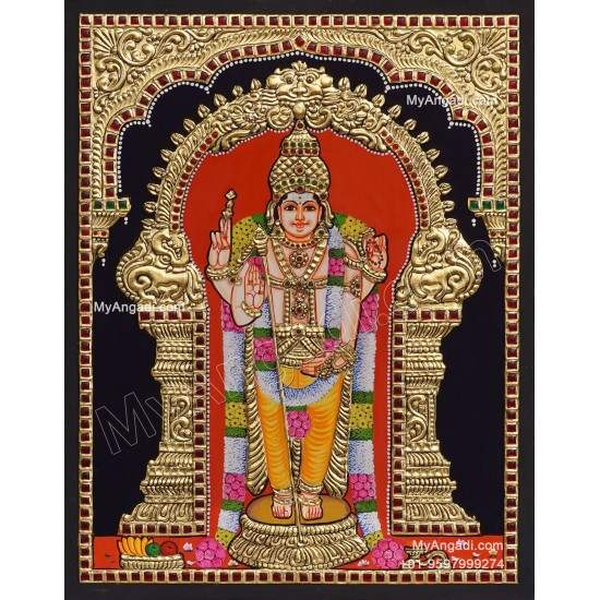 5 Set Ganesha Murugan Balaji Lakshmi Saraswathi Tanjore painting