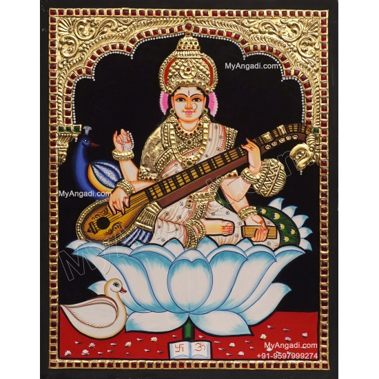 5 Set Ganesha Murugan Balaji Lakshmi Saraswathi Tanjore painting