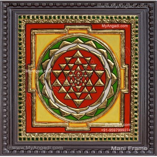 Sri Chakram Tanjore Painting
