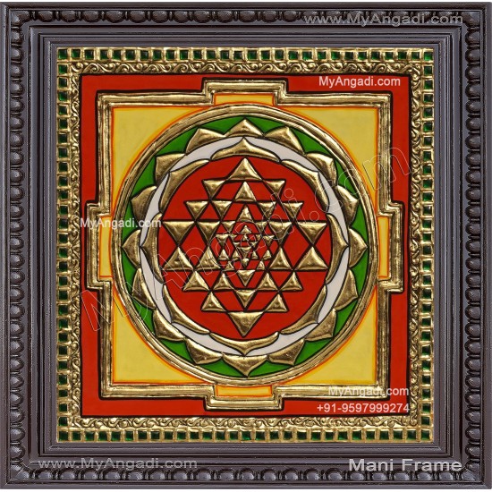 Sri Chakram Tanjore Painting