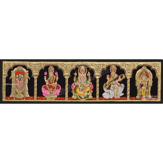 5 Panel  Tanjore Painting