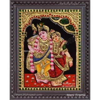 Kannan Rukmani Tanjore Painting Kannan Rukmani Tanjore Painting