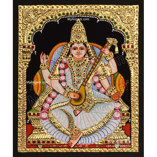 5 Set Ganesha Murugan Balaji Lakshmi Saraswathi Tanjore painting