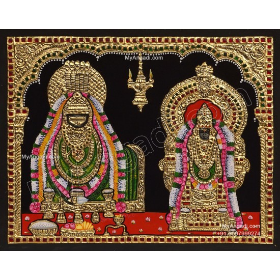 Annamalaiyar Unnamalaiyamman Tanjore Painting