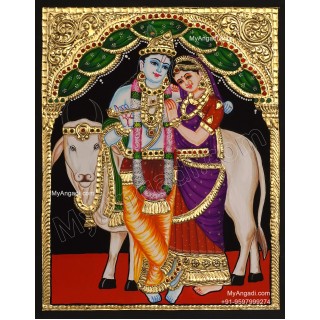 Radha Krishna Tanjore Painting