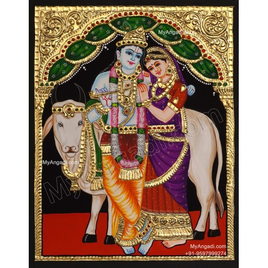 Radha Krishna Tanjore Painting