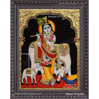 Cow Krishna Tanjore Painting