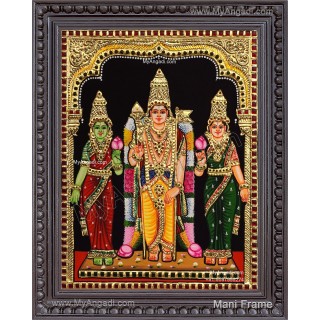Murugar Valli Deivanai Tanjore Painting Murugar Valli Deivanai Tanjore Painting