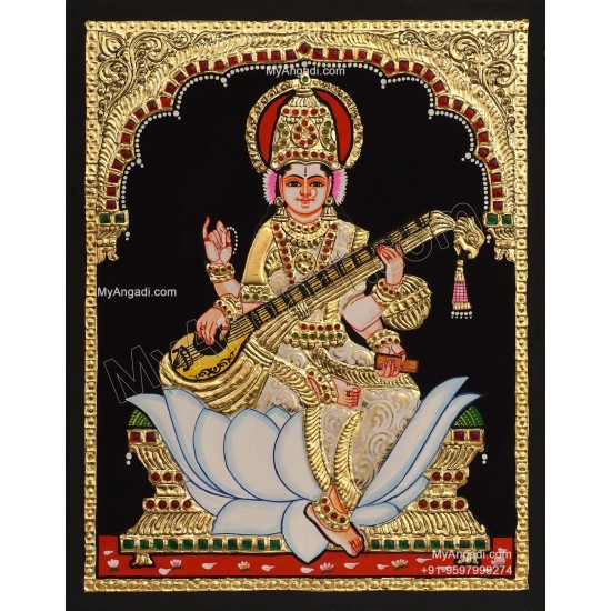 5 Set Ganesha Murugan Balaji Lakshmi Saraswathi Tanjore painting